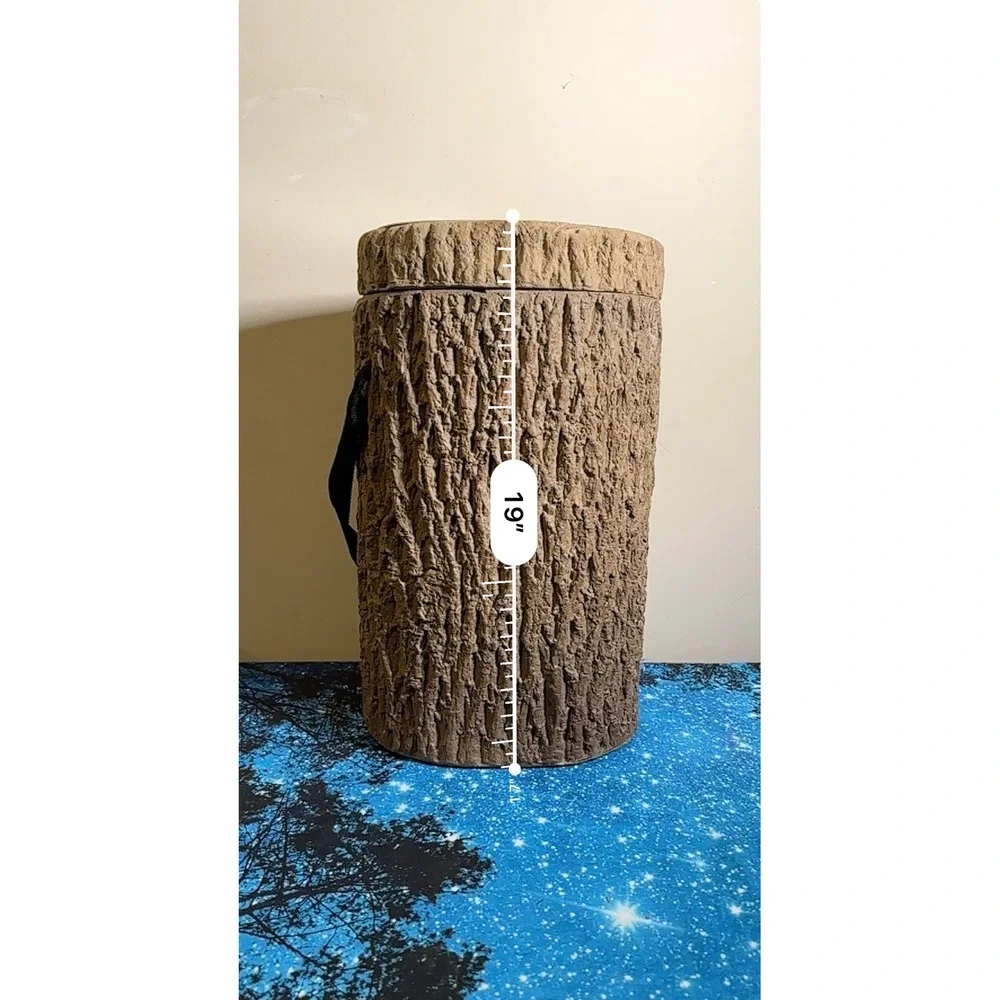 Twisted Tea Hard Iced Tea Faux Log Cooler Insulated Beverage Holder Brown Rustic